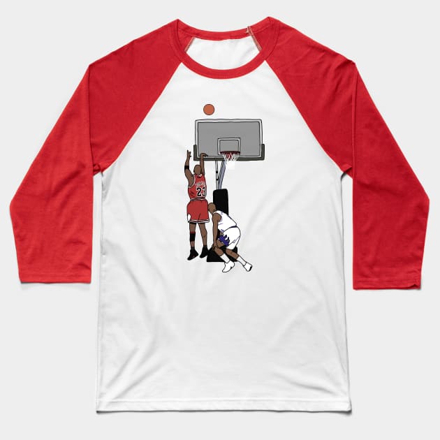 Michael Jordan The Last Shot Baseball T-Shirt by rattraptees